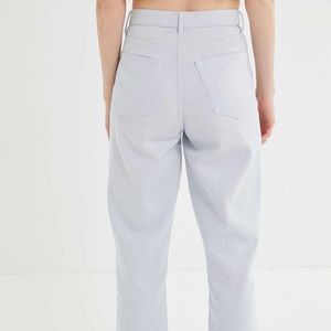 white pinstripe pants